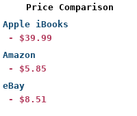 Price Comparison