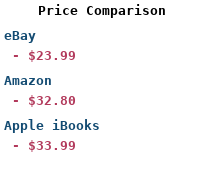 Price Comparison