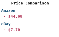 Price Comparison