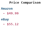 Price Comparison