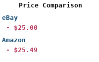 Price Comparison